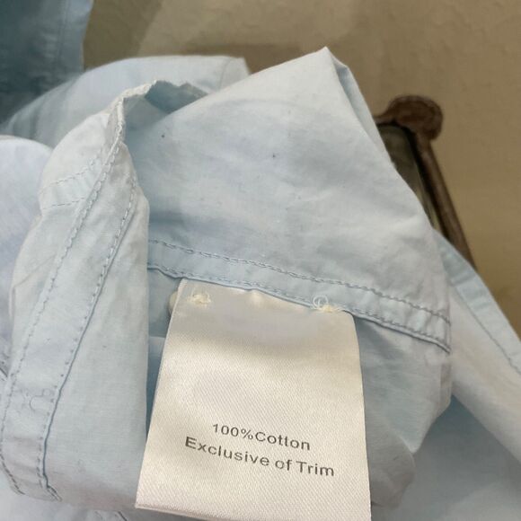 SIMMS Fishing Guide Shirt Mens Sz XXL Blue Long Sleeve Button Vented Zip Pockets - Picture 5 of 13